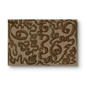 Large mocha brown abstract wall art with textured organic linework on neutral canvas
