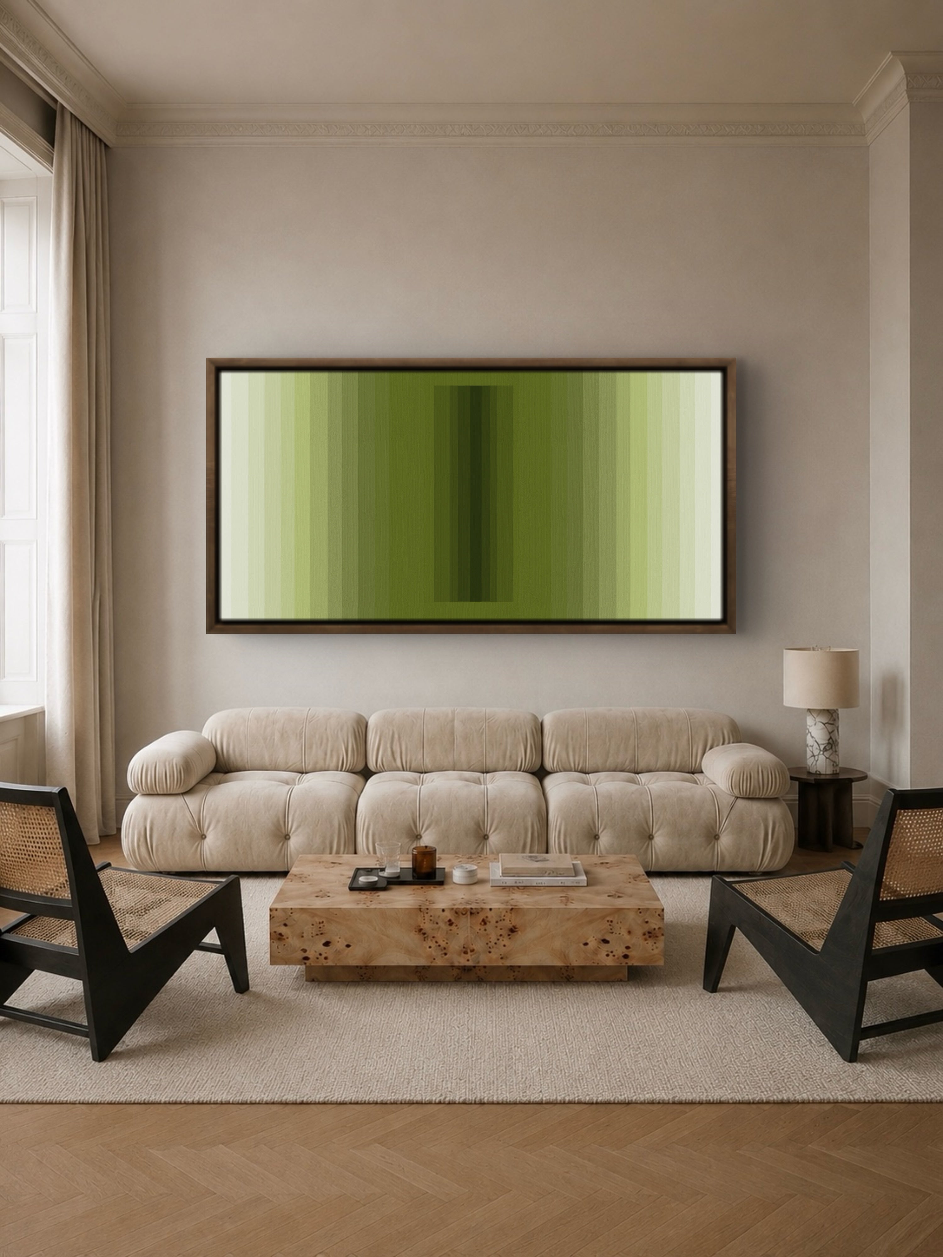 Ombre green wall art