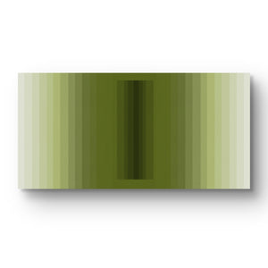 Large green geometric abstract canvas painting for contemporary interiors